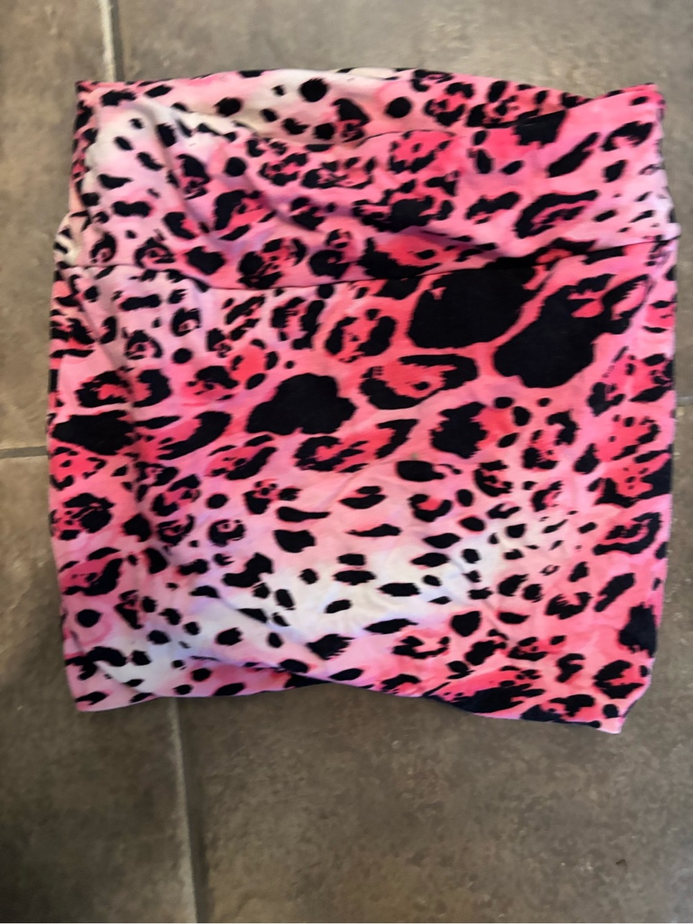 Brat Star Pink and Black Leopard Mini Skirt